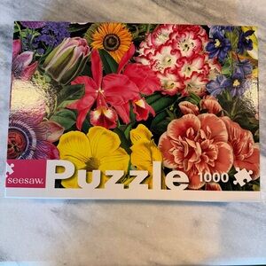 Seesaw Floral Puzzle 1000 Pieces COMPLETE